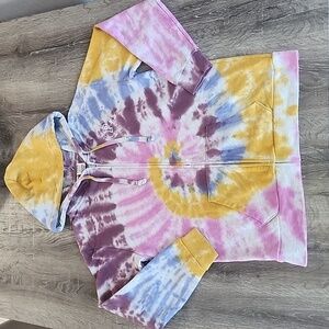 NEW! PINK Victoria's Secret Tie Dye Everyday Perfect Full Zip Hoodie Small